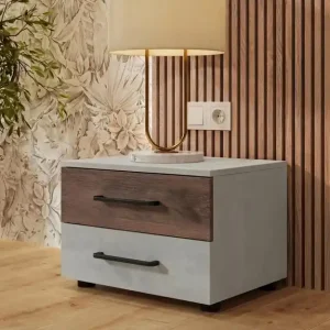 Retur gratuit Noptiera , Silk + stejar scandinav inchis